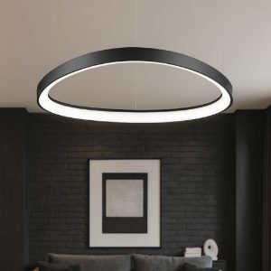 Lampadario moderno gemini sp d061 nero ideal lux led 47w 3000k