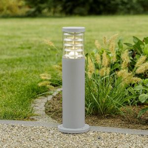 Lampione tronco pt1 h40 bianco da giardino ip65 ideal lux per esterni