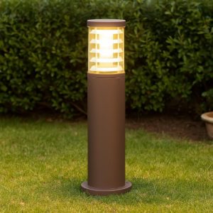 Lampioncino da esterno marrone tronco pt1 h40 coffee ideal lux