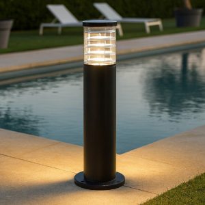Tronco pt1 h40 nero ideal lux lampioncino da giardino ip65 per esterno