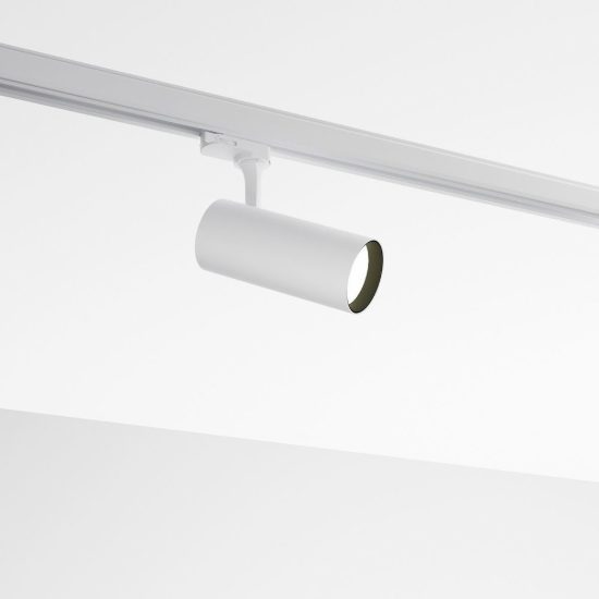Ideal lux fox faretto per binario trifase orientabile led 25w 3000k cilindrico bianco