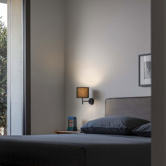 Ideal lux set up montatura per applique e27 19cm nera senza paralume