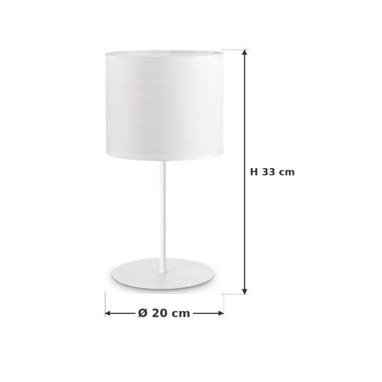 Ideal lux set up montatura per abat-jour e27 33cm bianca senza paralume