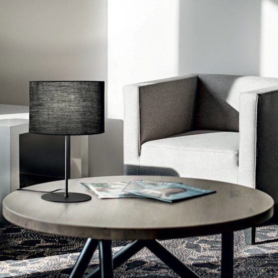 Ideal lux set up montatura per abat-jour e27 33cm nichel senza paralume