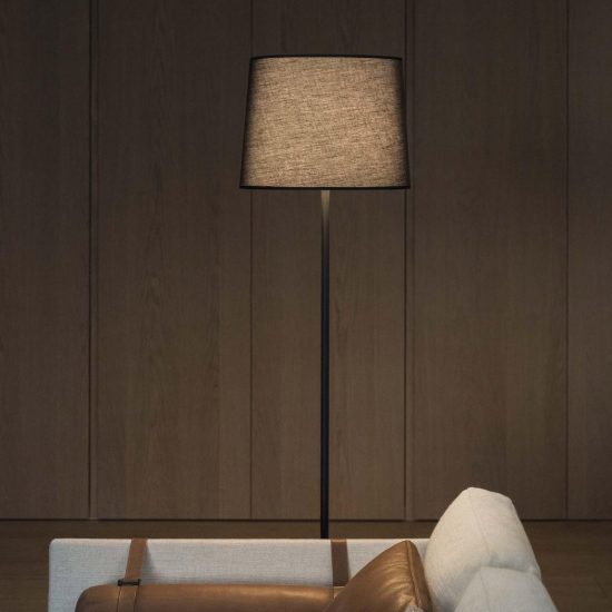 Ideal lux set up montatura per lampada da terra e27 145cm nera senza paralume