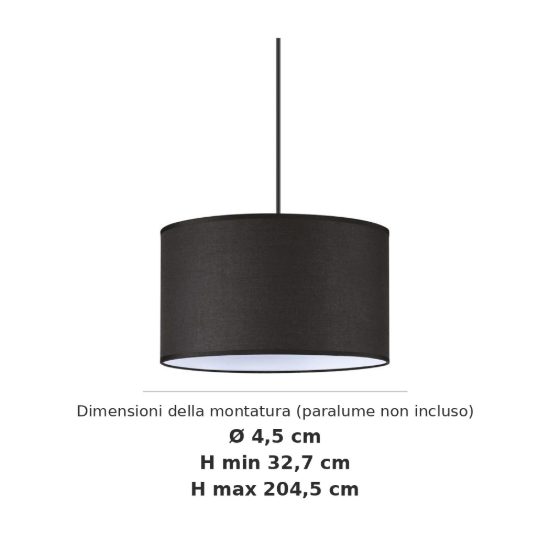 Ideal lux set up montatura per lampada a sospensione e27 204,5cm ottone senza paralume