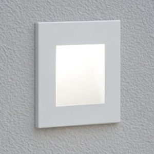 Ideal lux segnapasso per scale a parete quadrato waldo led 4000k ip65 impermeabile bianco con driver
