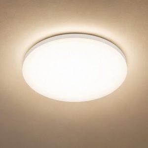 Ideal lux mib pl round plafoniera da esterno tonda led 18w 3000k bianca ip65