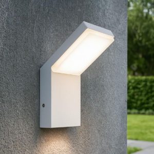 Ideal lux style ap 3000k applique da esterno bianca led 8,5w 3000k bice ip54