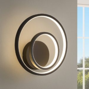 Applique oz ap on-off nero ideal lux led 26w 3000k design moderna
