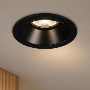 Ideal lux game faretto da incasso per cartongesso led 20w 3000k foro 11cm rotondo nero