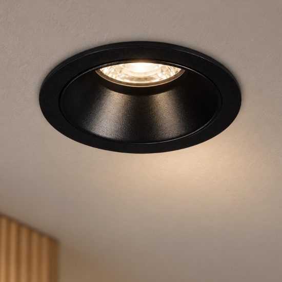 Ideal lux game faretto da incasso per cartongesso led 20w 3000k foro 11cm rotondo nero