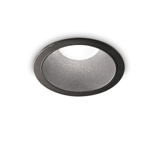Ideal lux game faretto da incasso per cartongesso led 20w 3000k foro 11cm rotondo nero