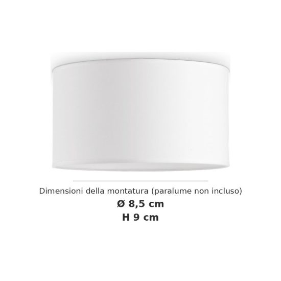 Ideal lux set up montatura per plafoniera e27 8,5cm bianca senza paralume