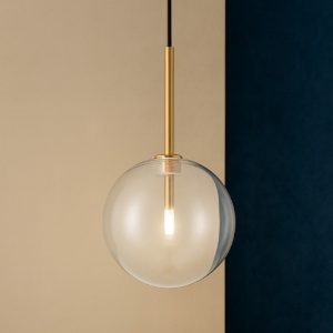 Ideal lux equinoxe sp1 d25 ottone lampada a sospensione per sala da pranzo dorata