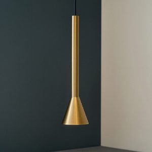 Ideal lux diesis sp lampada dorata a sospensione per isola led 7w 3000k