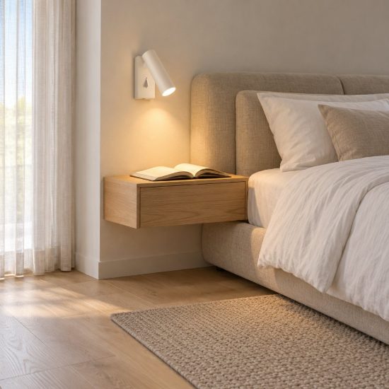 Ideal lux pipe applique con faretto orientabile led 7w 3000k per comodino moderna bianca