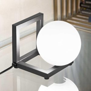 Angolo tl1 ideal lux abat-jour da comodino nera sfera bianco