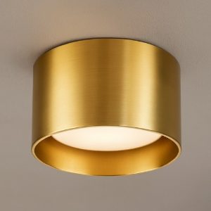 Spike pl1 ottone ideal lux faretto cilindro da soffitto oro gx53 led 9w 3000k