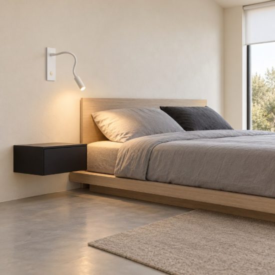Ideal lux io applique con faretto orientabile led 3w 3000k per comodino moderna bianca