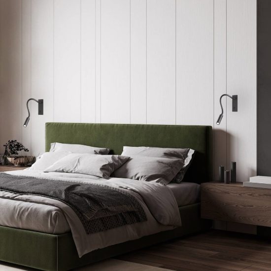 Ideal lux io applique con faretto orientabile led 3w 3000k per comodino moderna bianca