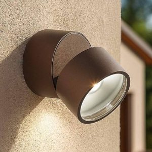 Omega ap round 4000k applique rotondo da esterno coffee led 7w ideal lux