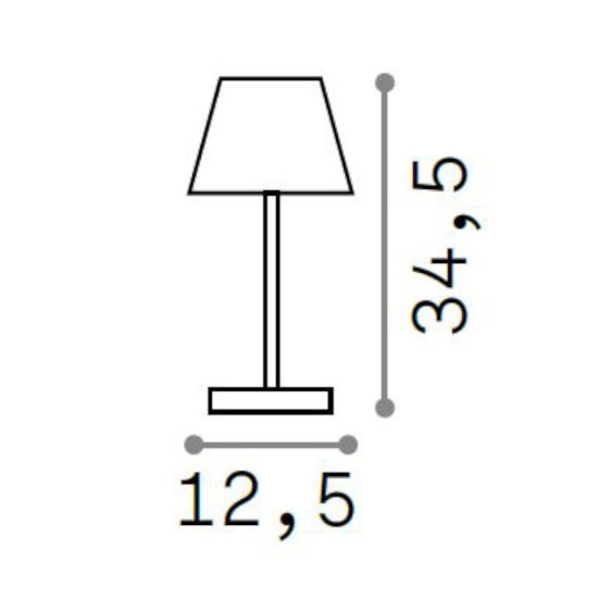 Lolita tl ideal lux lampada da tavolino led portatile 1,8w 3000k