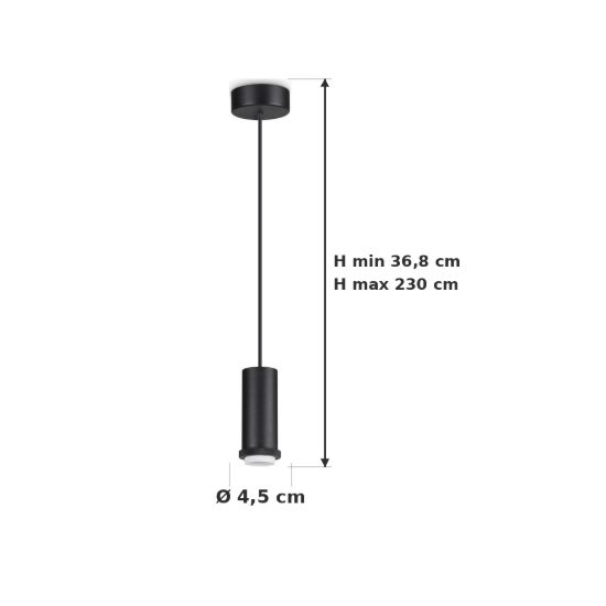 Ideal lux mix up lampada a sospensione e27 230cm per camera da letto moderna nera