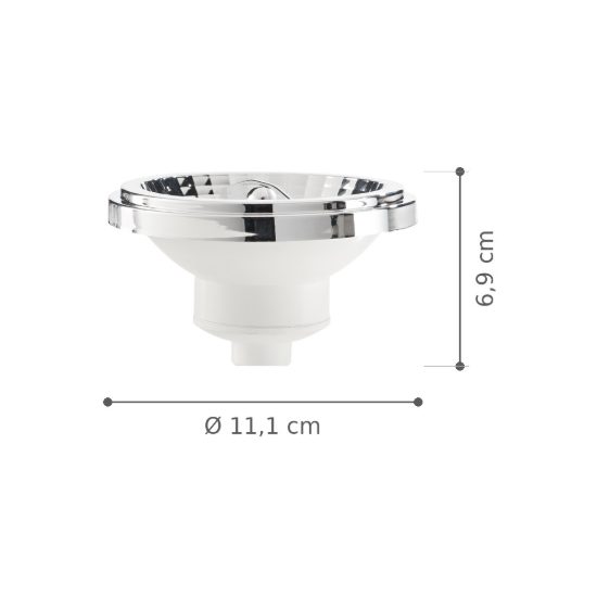 Ideal lux lampadina led gu10 riflettore 10w 3000k dimmerabile cromata confezione 10 pezzi