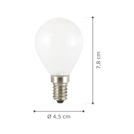 Ideal lux lampadina led e14 a sfera 4w 3000k dimmerabile bianca confezione 10 pezzi