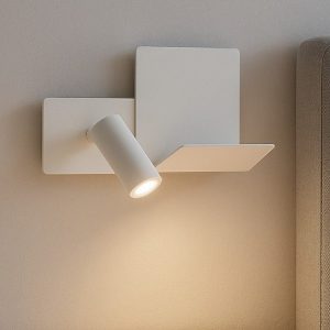Ideal lux komodo-1 ap applique bianco sinistro per camera da letto led 4.5w 3000k