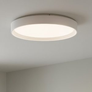 Ziggy pl d060 plafoniera per cucina tonda bianco 60cm led 43w 3000k ideal lux