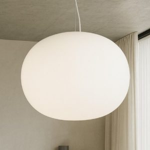 Cotton sp1 d30 ideal lux lampadario particolare moderno vetro bianco