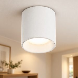 Dot pl round mini faretto led 4w 3000k cilindro bianco ideal lux