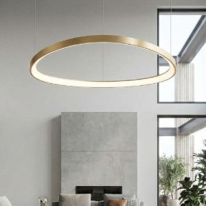 Lampadario gemini d061 dali push ideal lux led 47w 3000k ottone