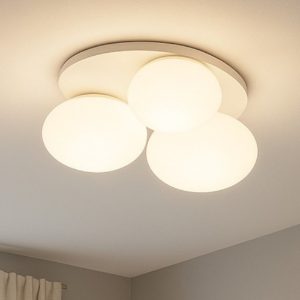 Ninfea pl3 ideal lux plafoniera bianca sfere vetro
