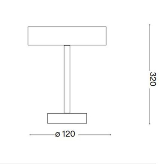 Toffee tl lampada da tavolo ip54 bianco led 2w 3000k portatile