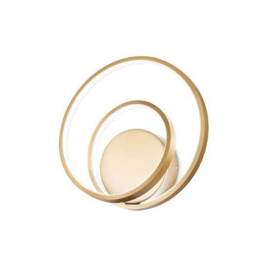 Ideal lux oz applique ad anelli led 26w 4000k 30cm per soggiorno moderna ottone