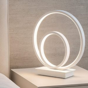 Ideal lux oz tl on-off 22w 2700k abat jour da comodino bianca led