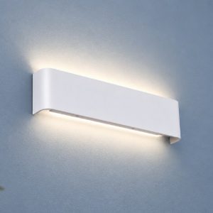Ideal lux delta applique rettangolare led 10w 4000k 30cm per soggiorno moderna bianca