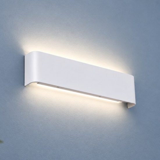 Ideal lux delta applique rettangolare led 10w 4000k 30cm per soggiorno moderna bianca