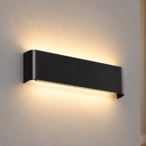 Ideal lux delta applique rettangolare led 10w 4000k 30cm per soggiorno moderna nera