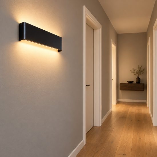 Ideal lux delta applique rettangolare led 14w 3000k 41cm per soggiorno moderna nera