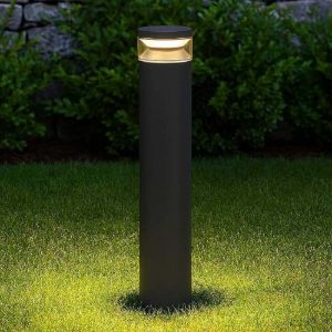 Lampione da giardino boeing pt h070 ideal lux nero led 14w 3000k