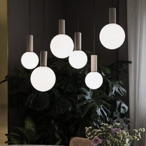Odeon ideal lux sp6 linear led 39w 3000k lampadario per tavolo da pranzo