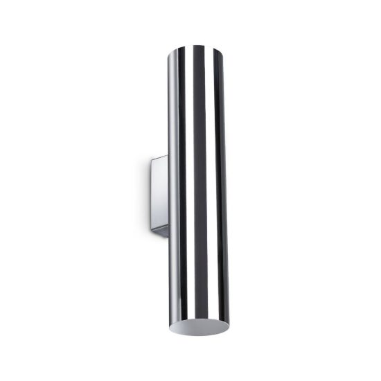 Ideal lux look applique cilindrica 2 luci gu10 30cm per soggiorno moderna cromata