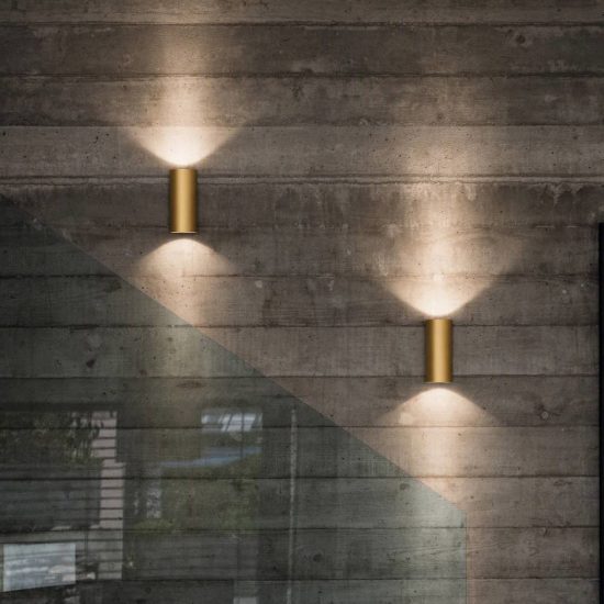 Ideal lux look applique cilindrica 2 luci gu10 30cm per soggiorno moderna cromata