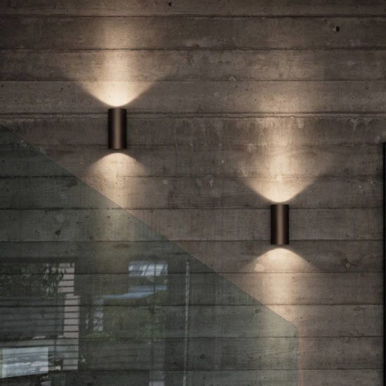 Ideal lux look applique cilindrica 2 luci gu10 30cm per soggiorno moderna cromata