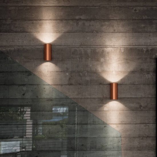 Ideal lux look applique cilindrica 2 luci gu10 30cm per soggiorno moderna cromata