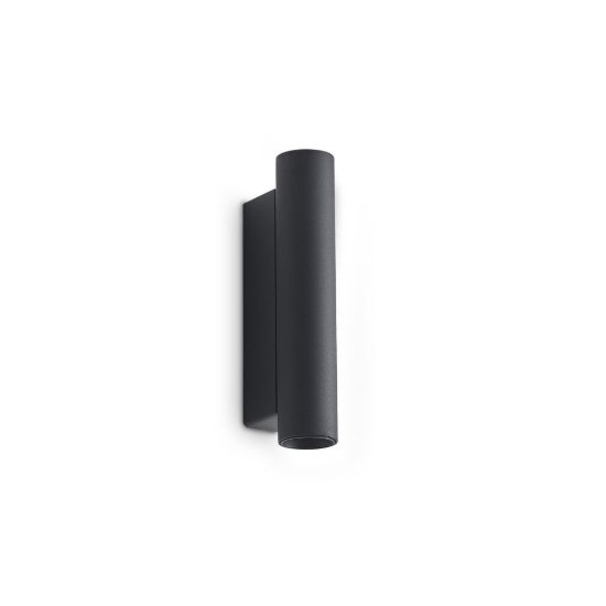Ideal lux look applique cilindrica led 9w 3000k 15cm per soggiorno moderna nera